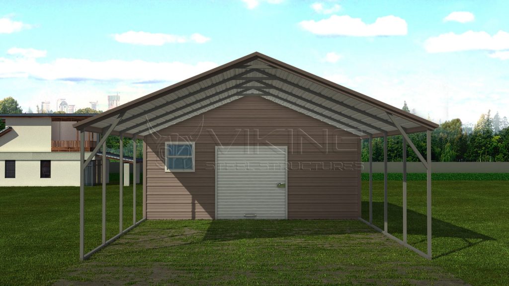 18x31 Carport With Storage Shed