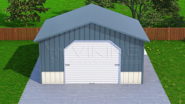 20x21 Vertical Roof Steel Garage