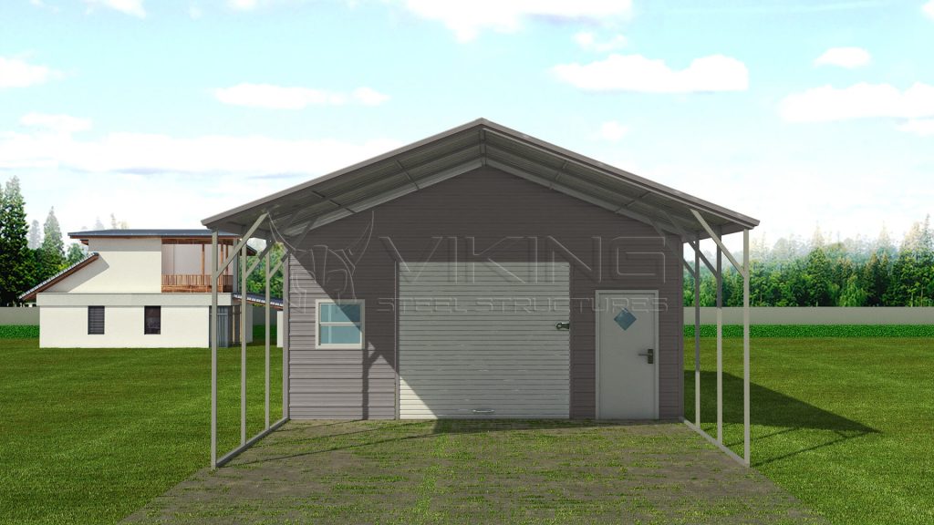20x36 Steel Carport With Storage