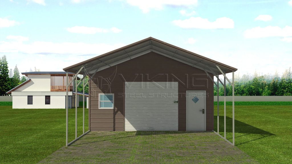 20x36 Steel Carport With Storage