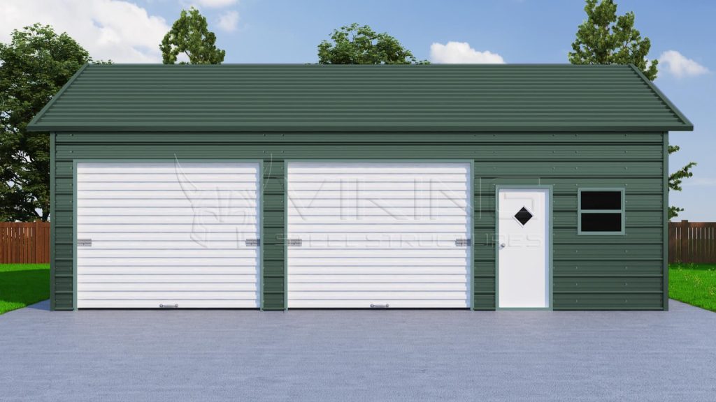 24x36 Side Entry Steel Garage