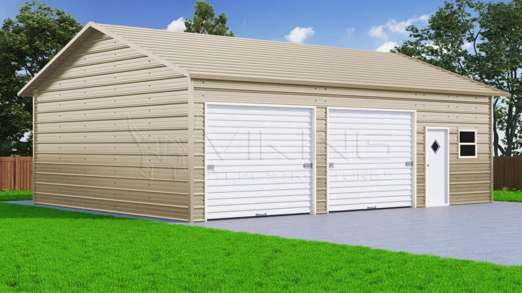 24x36 Side Entry Steel Garage