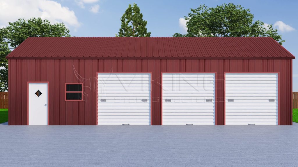 26x41 Three Car Metal Garage
