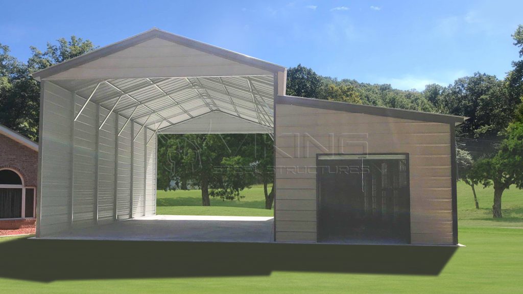 18x30x12 Vertical RV with Enclosed Leanto