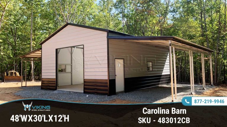 48’x30’x12′ Carolina Barn with Double Bubble Insulation