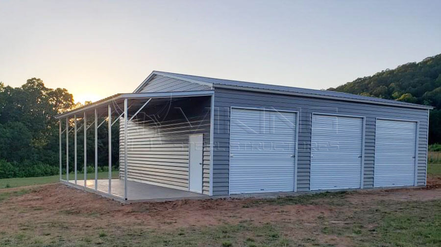 30x40 Metal Building with Lean To. 
