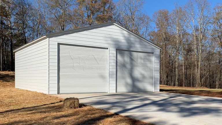 30x41x12 Metal Garage with Lean To